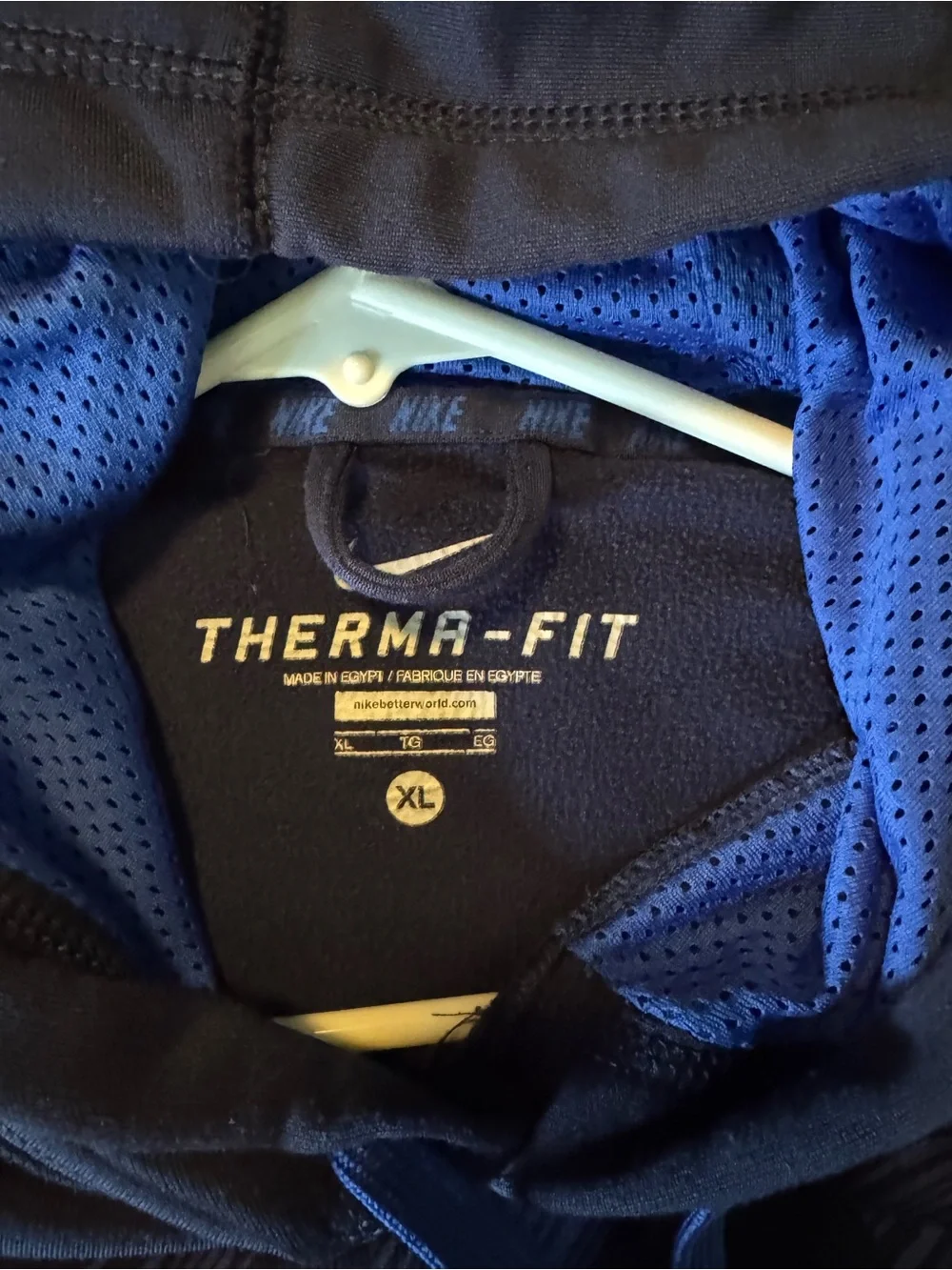 Nike Navy and Royal Blue Pullover Hoodie